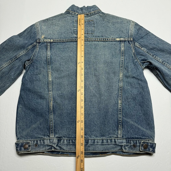 abercrombie boys' distressed Heavyweight Denim Jacket Size: XL - Picture 12 of 13